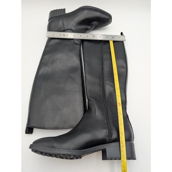 Nine West Barile Knee High Boots Square Toe Women's Black Size US6.5 EU37 - Picture 6 of 13